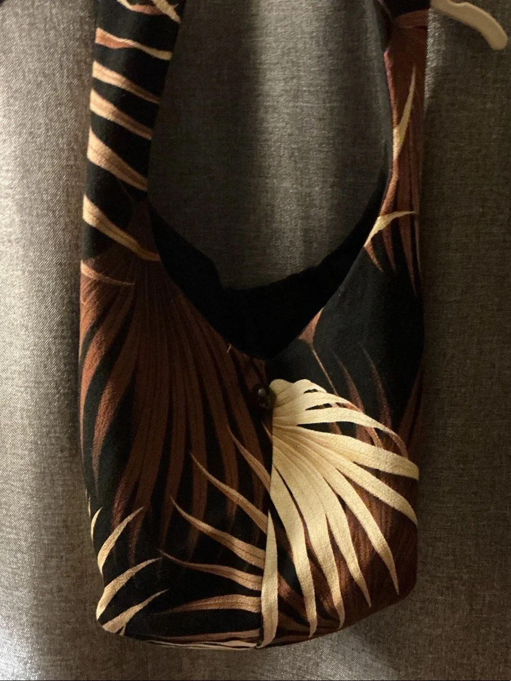 Tropical Print Black & Brown Card Holder Pouch